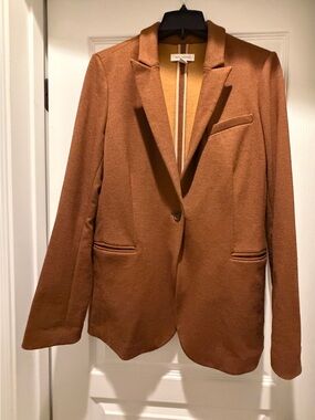 Treasure & Bond Brown Cognac Tailored Blazer Jacket M